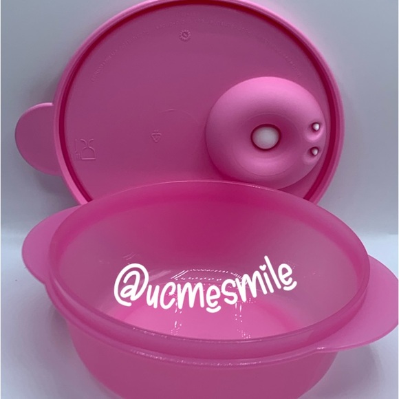 Tupperware Pink/Purple Crystal-wave Microwave-Safe Lunch Bowls - Picture 2 of 6